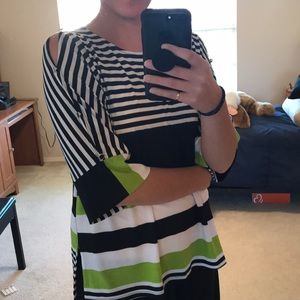 IC by Connie K cold shoulder 3/4 sleeve top